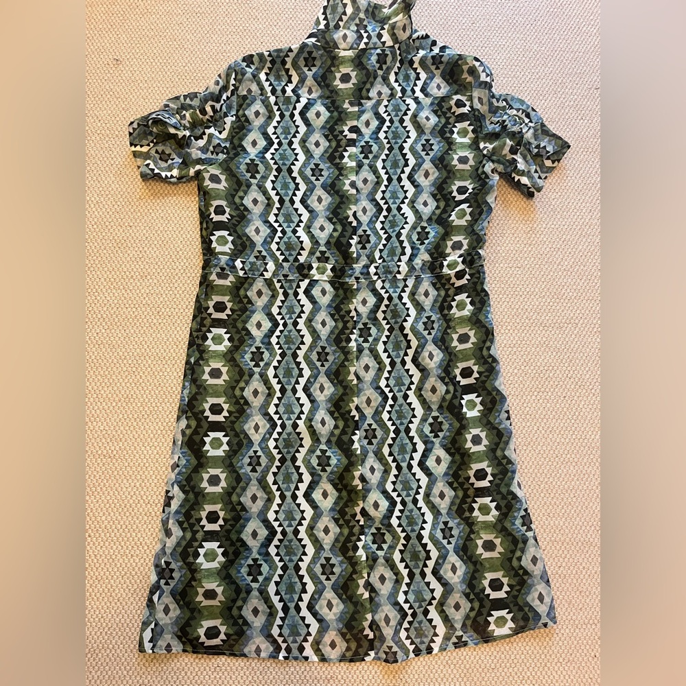 Altuzarra Green Print Shirt Dress Size 40